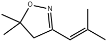 Isoxazole, 4,5-dihydro-5,5-dimethyl-3-(2-methyl-1-propen-1-yl)- Struktur