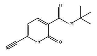 3-Pyridinecarboxylic acid, 6-cyano-1,2-dihydro-2-oxo-, 1,1-dimethylethyl ester Struktur