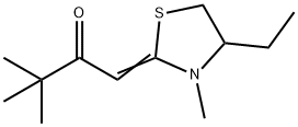 2-Butanone,1-(4-ethyl-3-methyl-2-thiazolidinylidene)-3,3-dimethyl-(9CI) Struktur