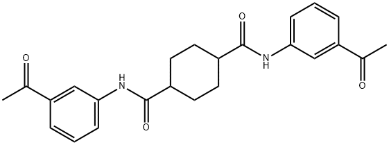 1-N,4-N-bis(3-acetylphenyl)cyclohexane-1,4-dicarboxamide Struktur