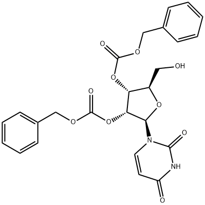 Uridine, 2',3'-bis(phenylmethyl carbonate) Struktur