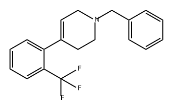 Pyridine, 1,2,3,6-tetrahydro-1-(phenylmethyl)-4-[2-(trifluoromethyl)phenyl]- Struktur