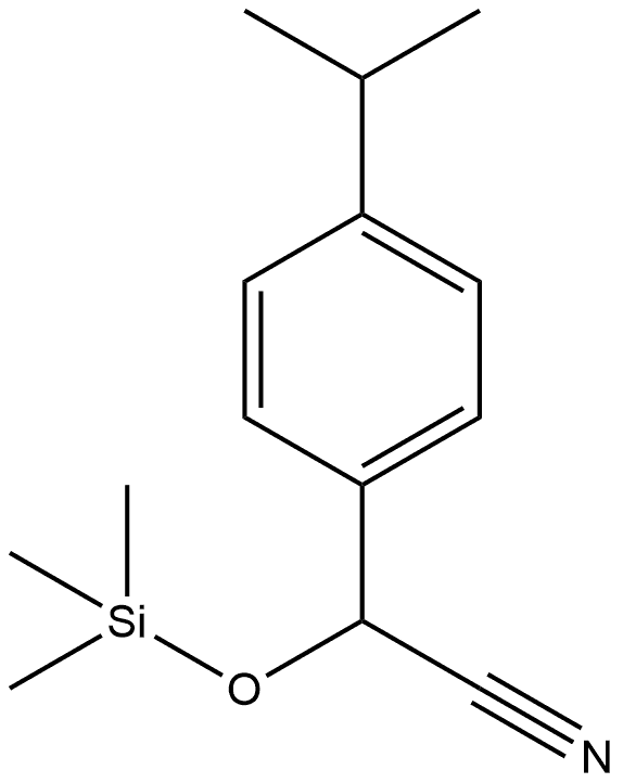 Benzeneacetonitrile, 4-(1-methylethyl)-α-[(trimethylsilyl)oxy]- Struktur