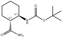 Carbamic acid, N-[(1R,2R)-2-(aminocarbonyl)cyclohexyl]-, 1,1-dimethylethyl ester, rel- Struktur