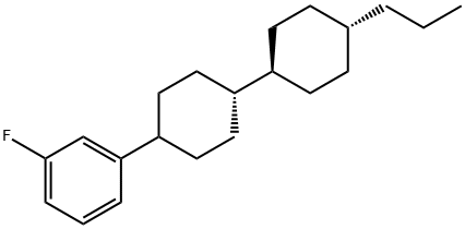 3-Fluor-1-[trans-4-(trans-4-propylcyclohexyl)-cyclohexyl)-benzen Struktur