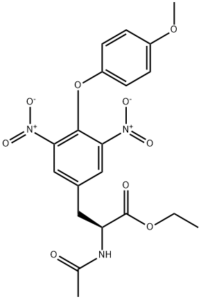 L-Tyrosine, N-acetyl-O-(4-methoxyphenyl)-3,5-dinitro-, ethyl ester Struktur