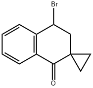 Spiro[cyclopropane-1,2'(1'H)-naphthalen]-1'-one, 4'-bromo-3',4'-dihydro- Struktur