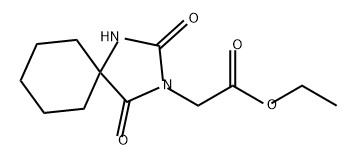 1,3-Diazaspiro[4.5]decane-3-acetic acid, 2,4-dioxo-, ethyl ester Struktur