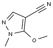 1H-Pyrazole-4-carbonitrile, 5-methoxy-1-methyl- Struktur