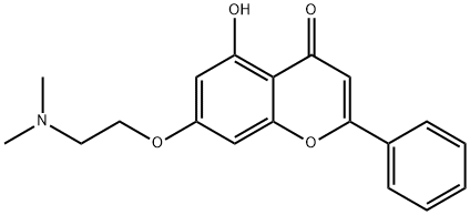 4H-1-Benzopyran-4-one, 7-[2-(dimethylamino)ethoxy]-5-hydroxy-2-phenyl- Struktur