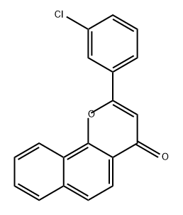 4H-Naphtho[1,2-b]pyran-4-one, 2-(3-chlorophenyl)- Struktur