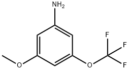 Benzenamine, 3-methoxy-5-(trifluoromethoxy)- Struktur