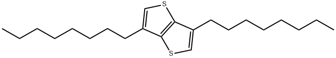 Thieno[3,2-b]thiophene, 3,6-dioctyl- Struktur