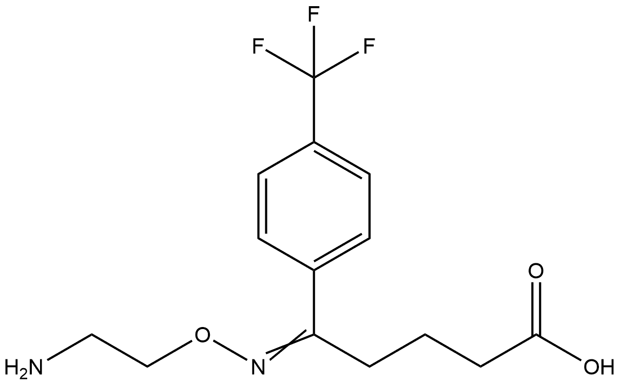 Benzenepentanoic acid, δ-[(2-aminoethoxy)imino]-4-(trifluoromethyl)- Struktur