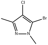 1H-Pyrazole, 5-bromo-4-chloro-1,3-dimethyl- Struktur