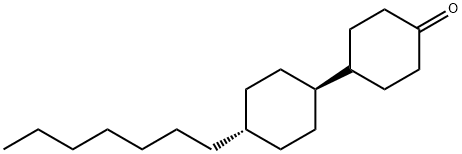 [1,1'-Bicyclohexyl]-4-one, 4'-heptyl-, trans- Struktur