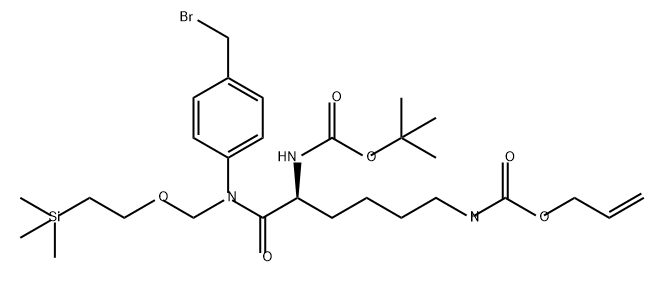 11-Oxa-2,9-diaza-14-silapentadecanoic acid, 9-[4-(bromomethyl)phenyl]-7-[[(1,1-dimethylethoxy)carbonyl]amino]-14,14-dimethyl-8-oxo-, 2-propen-1-yl ester, (7S)-