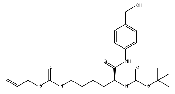 Carbamic acid, [(5S)-5-[[(1,1-dimethylethoxy)carbonyl]amino]-6-[[4-(hydroxymethyl)phenyl]amino]-6-oxohexyl]-, 2-propenyl ester (9CI)