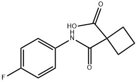 Cyclobutanecarboxylic acid, 1-[[(4-fluorophenyl)amino]carbonyl]- Struktur