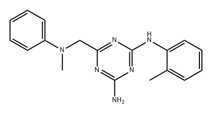 1,3,5-Triazine-2,4-diamine, N2-(2-methylphenyl)-6-[(methylphenylamino)methyl]- Struktur