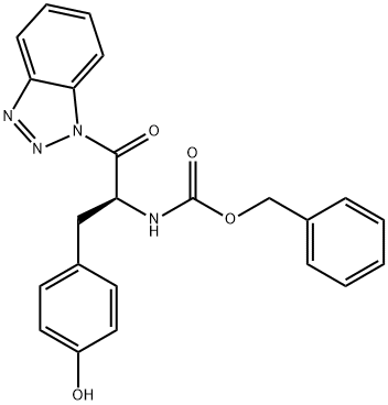 Carbamic acid, N-[(1S)-2-(1H-benzotriazol-1-yl)-1-[(4-hydroxyphenyl)methyl]-2-oxoethyl]-, phenylmethyl ester