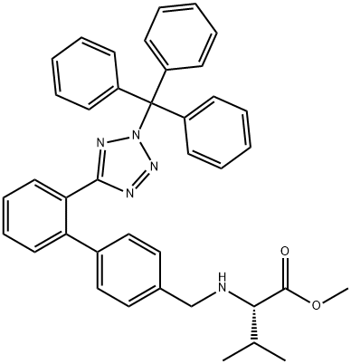 L-Valine, N-[[2'-[2-(triphenylmethyl)-2H-tetrazol-5-yl][1,1'-biphenyl]-4-yl]methyl]-, methyl ester Struktur