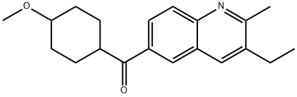 Methanone, (3-ethyl-2-methyl-6-quinolinyl)(4-methoxycyclohexyl)- Struktur