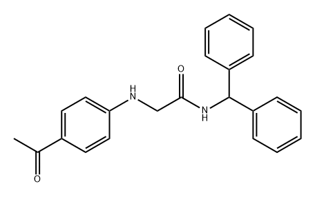 Acetamide, 2-[(4-acetylphenyl)amino]-N-(diphenylmethyl)- Struktur