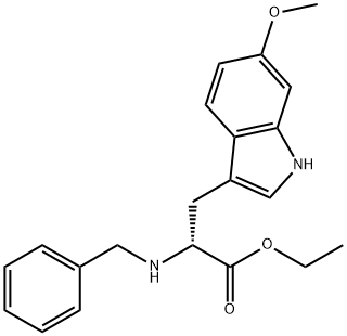 D-Tryptophan, 6-methoxy-N-(phenylmethyl)-, ethyl ester Struktur