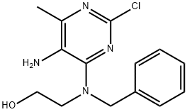 Ethanol, 2-[(5-amino-2-chloro-6-methyl-4-pyrimidinyl)(phenylmethyl)amino]- Struktur