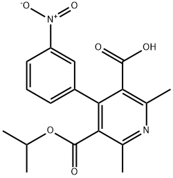 3,5-Pyridinedicarboxylic acid, 2,6-dimethyl-4-(3-nitrophenyl)-, 3-(1-methylethyl) ester Struktur