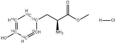 L-Tyrosine-1,2,3,4,5,6-13C6, methyl ester, hydrochloride Struktur