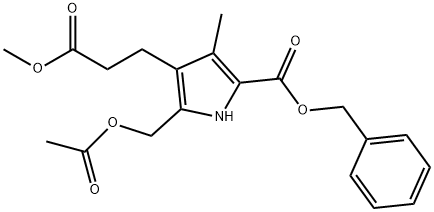 1H-Pyrrole-3-propanoic acid, 2-[(acetyloxy)methyl]-4-methyl-5-[(phenylmethoxy)carbonyl]-, methyl ester