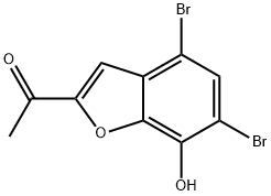 1-(4,6-dibromo-7-hydroxybenzofuran-2-yl)ethan-1-one Struktur