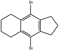 1H-Benz[f]indene, 4,9-dibromo-2,3,5,6,7,8-hexahydro- Struktur