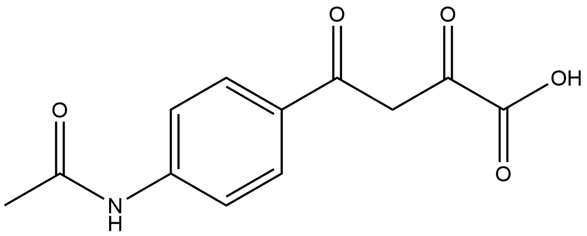 Benzenebutanoic acid, 4-(acetylamino)-α,γ-dioxo- Struktur