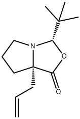 1H,3H-Pyrrolo[1,2-c]oxazol-1-one, 3-(1,1-dimethylethyl)tetrahydro-7a-(2-propen-1-yl)-, (3S,7aS)-