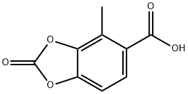 1,3-Benzodioxole-5-carboxylic acid, 4-methyl-2-oxo- Struktur