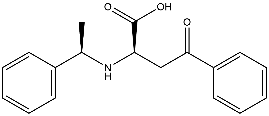 Benzenebutanoic acid, γ-oxo-α-[[(1R)-1-phenylethyl]amino]-, (αR)- Struktur