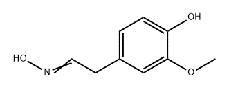 Benzeneacetaldehyde, 4-hydroxy-3-methoxy-, oxime Struktur