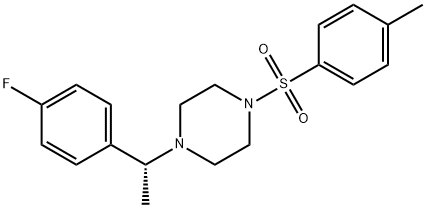 Piperazine, 1-[(1R)-1-(4-fluorophenyl)ethyl]-4-[(4-methylphenyl)sulfonyl]- Struktur