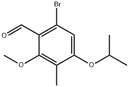 Benzaldehyde, 6-bromo-2-methoxy-3-methyl-4-(1-methylethoxy)- Struktur