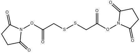 bis(2,5-dioxopyrrolidin-1-yl) 2,2'-disulfanediyldiacetate Struktur