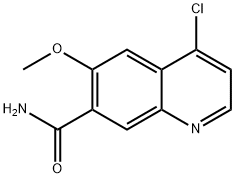 7-Quinolinecarboxamide, 4-chloro-6-methoxy- Struktur