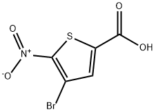 4-bromo-5-nitrothiophene-2-carboxylic acid Struktur