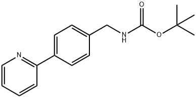 Carbamic acid, N-[[4-(2-pyridinyl)phenyl]methyl]-, 1,1-dimethylethyl ester Struktur