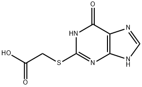 Acetic acid, 2-[(6,9-dihydro-6-oxo-1H-purin-2-yl)thio]- Struktur