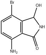 1H-Isoindol-1-one, 7-amino-4-bromo-2,3-dihydro-3-hydroxy- Struktur