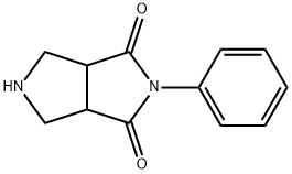 Pyrrolo[3,4-c]pyrrole-1,3(2H,3aH)-dione, tetrahydro-2-phenyl- Struktur