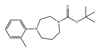 1H-1,4-Diazepine-1-carboxylic acid, hexahydro-4-(2-methylphenyl)-, 1,1-dimethylethyl ester Struktur